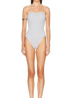 Hunza G Brooke Swim Metallic Grey/Silver